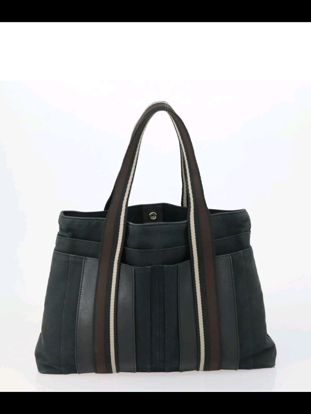 Hermes Troca MM Canvas & Leather Tote Bag PRICE COMPS $5,000+